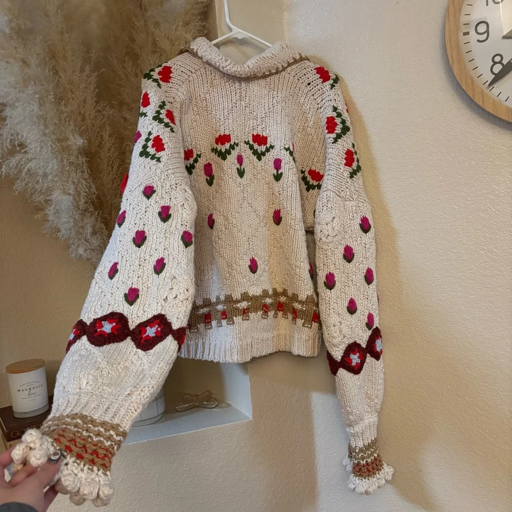 NWT Free People Rosebud Cardi Sz XS - Picture 4 of 10